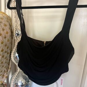 Black Draped tank Top